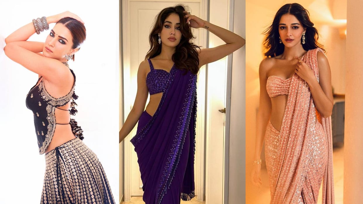 Diwali 2023 stars looks kriti sanon ananya panday Rakul Preet janhvi kapoor madhoori dixit vicky kaushal arjun
