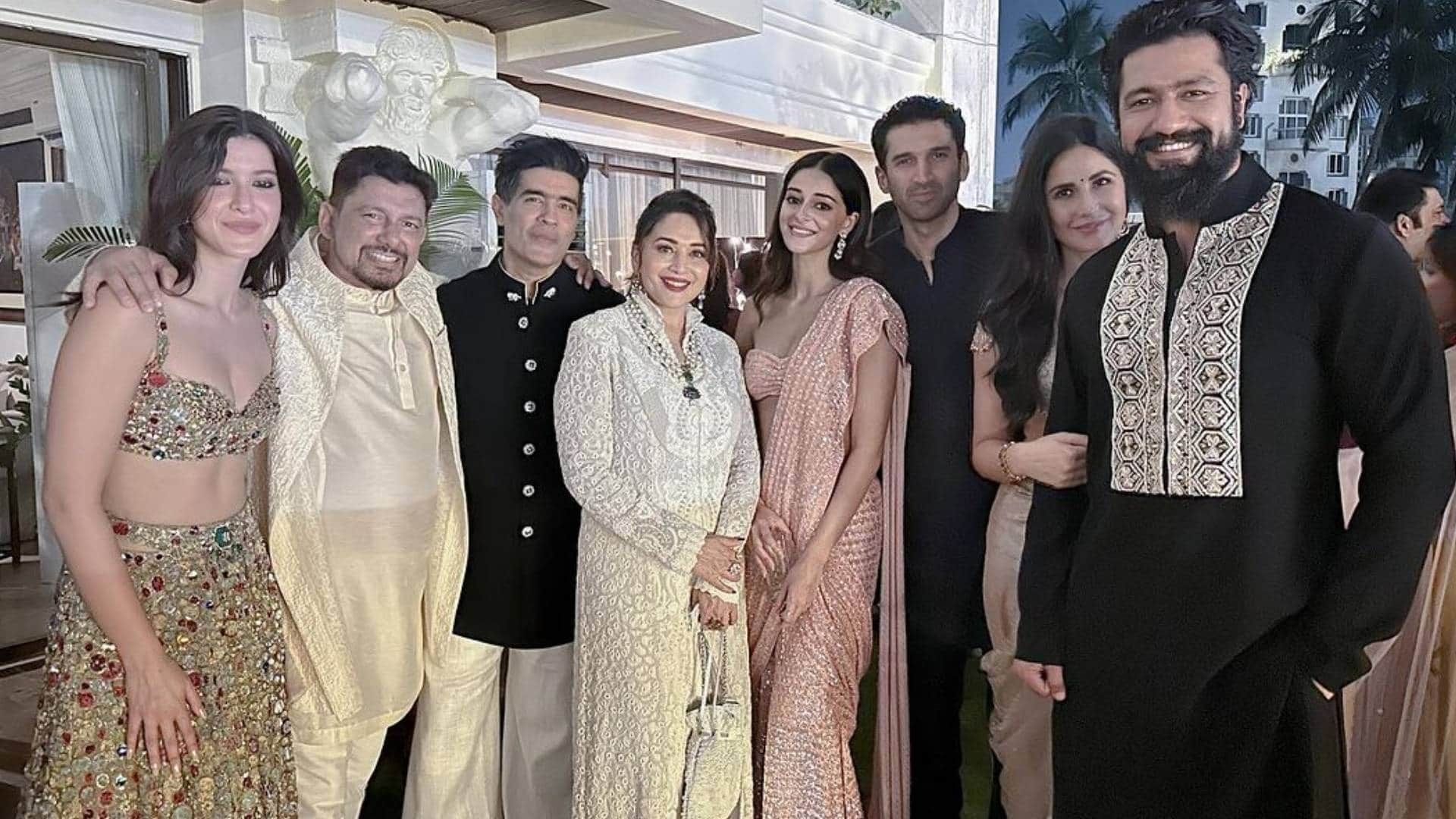 Diwali 2023 stars looks kriti sanon ananya panday Rakul Preet janhvi kapoor madhoori dixit vicky kaushal arjun