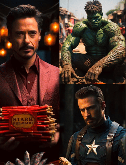 Ai ने बनाए इन मार्वल सुपरहीरोज के दिवाली लुक्स