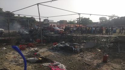 Fire broke out due to negligence in Mathura firecracker market