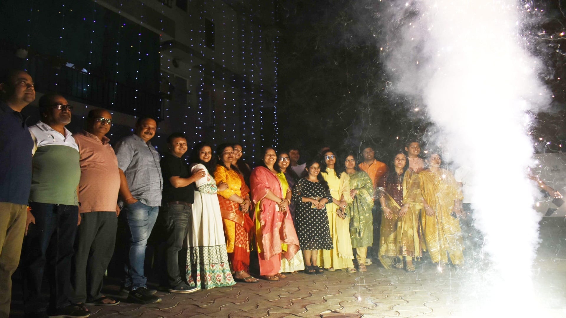 Diwali 2018: Gaza ceasefire message lit up with light at Sangam