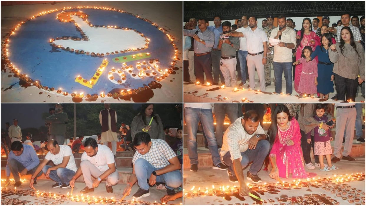 MP Election 2023: Message of voter awareness given by lighting 17 thousand lamps; Santoshi Mata pond Deepdan