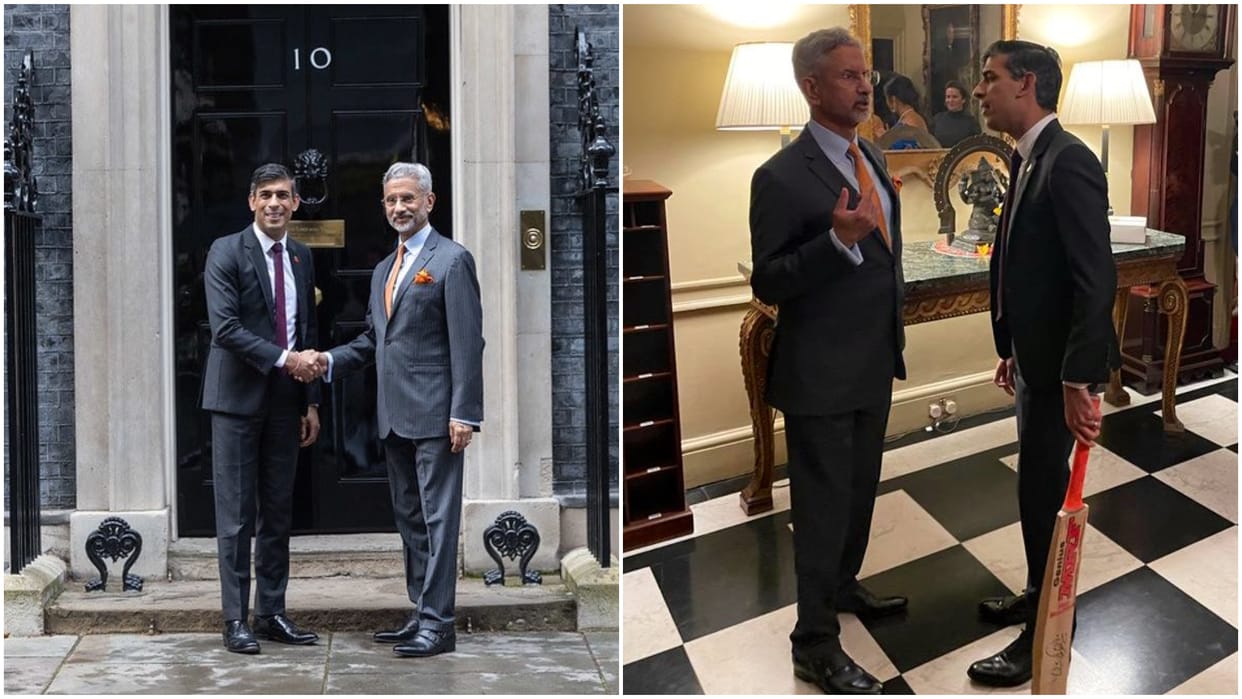 S Jaishankar called on UK Prime Minister Rishi Sunak on Diwali presented cricket bat signed by Virat Kohli