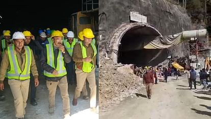 Uttarkashi Tunnel Collapse Landslide in Uttarkashi Tunnel Yamunotri  Highway Many Workers Trapped Cm Dhami