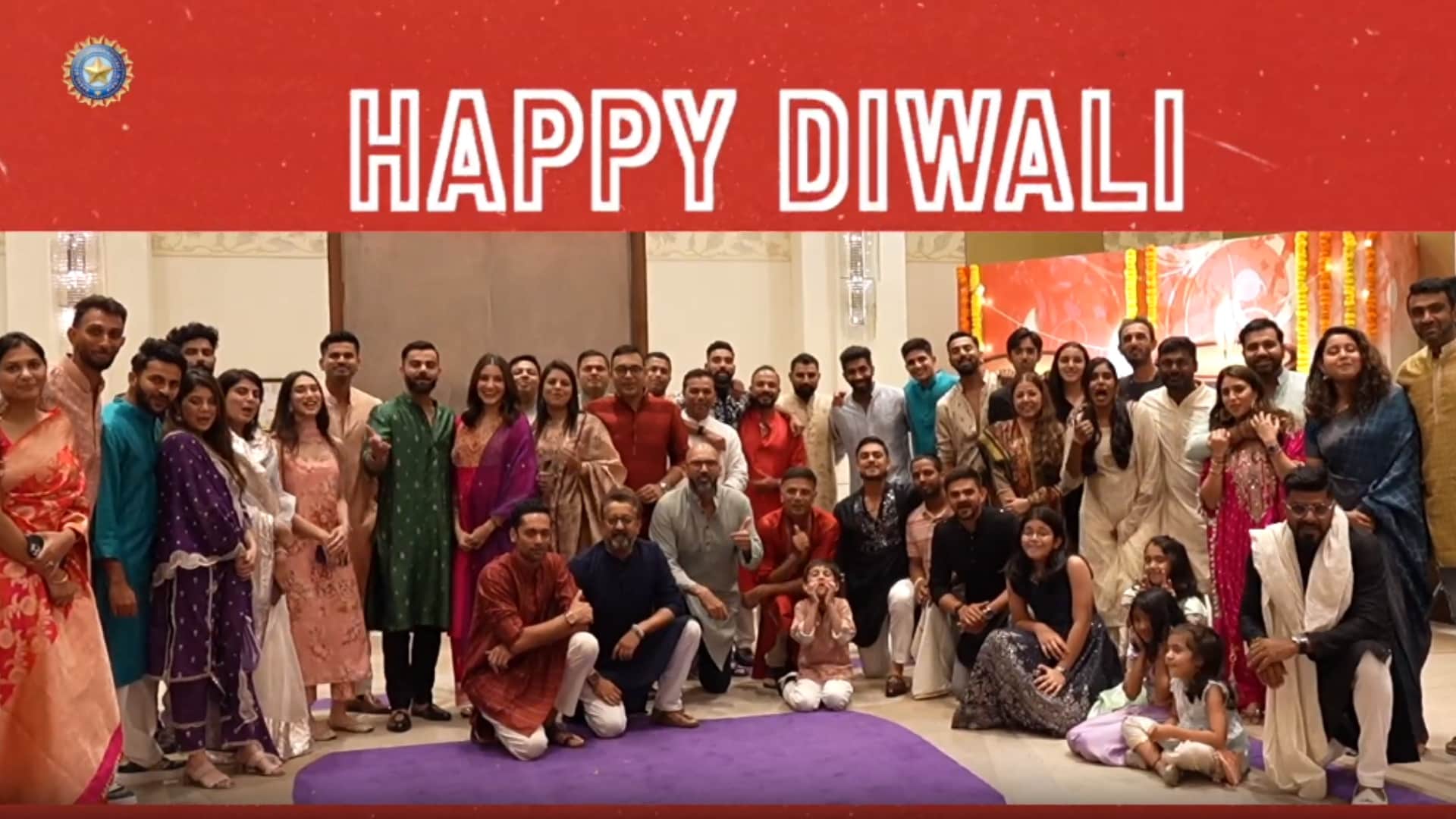 VIDEO: Indian players united in Diwali party with wives and children, Virat Anushka Rohit Ritika Photo WC 2023