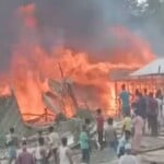 नाहरबाड़ी इलाके में लगी आग