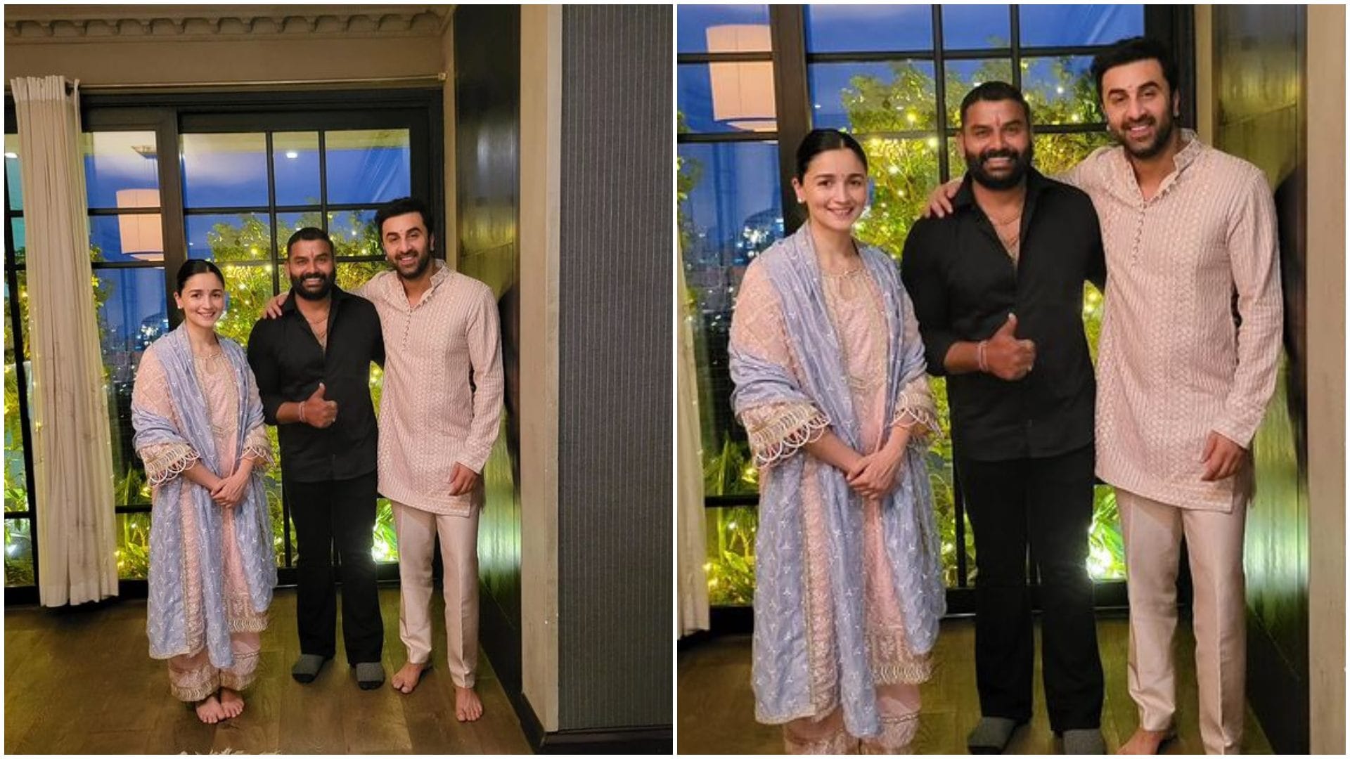 Animal Star Ranbir Kapoor and Alia Bhatt Intimate Diwali at home with their close one see Photos