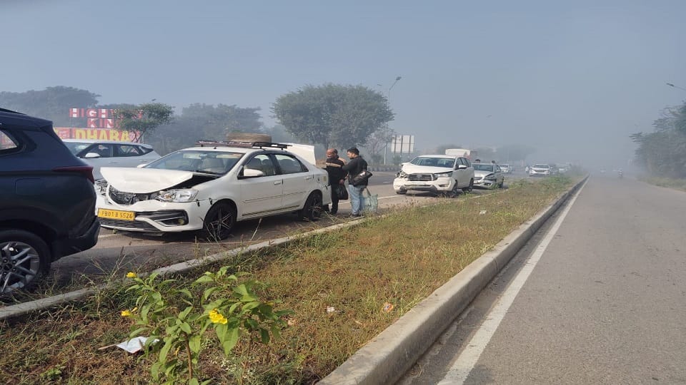 More than 40 vehicles collided in an area of about 13 kilometers on Amritsar-Delhi National Highway