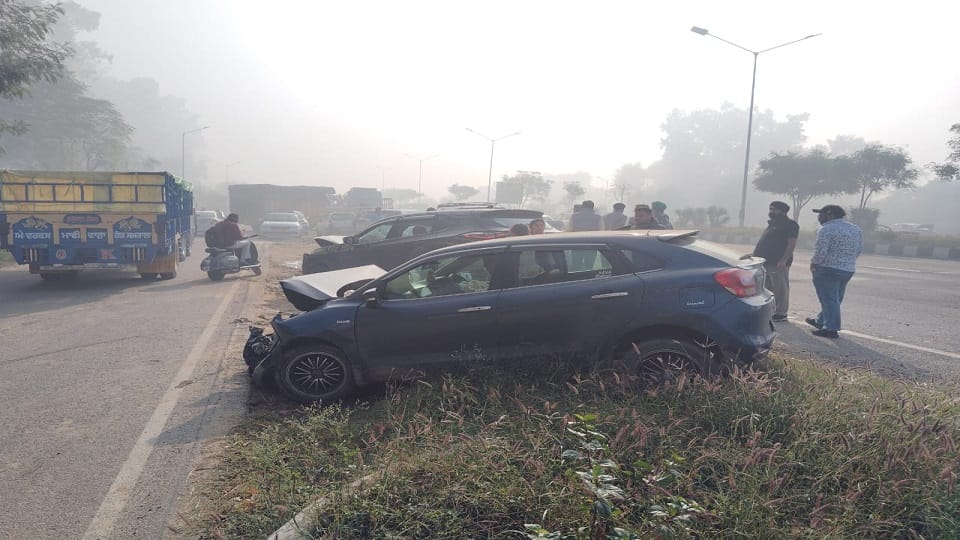 More than 40 vehicles collided in an area of about 13 kilometers on Amritsar-Delhi National Highway