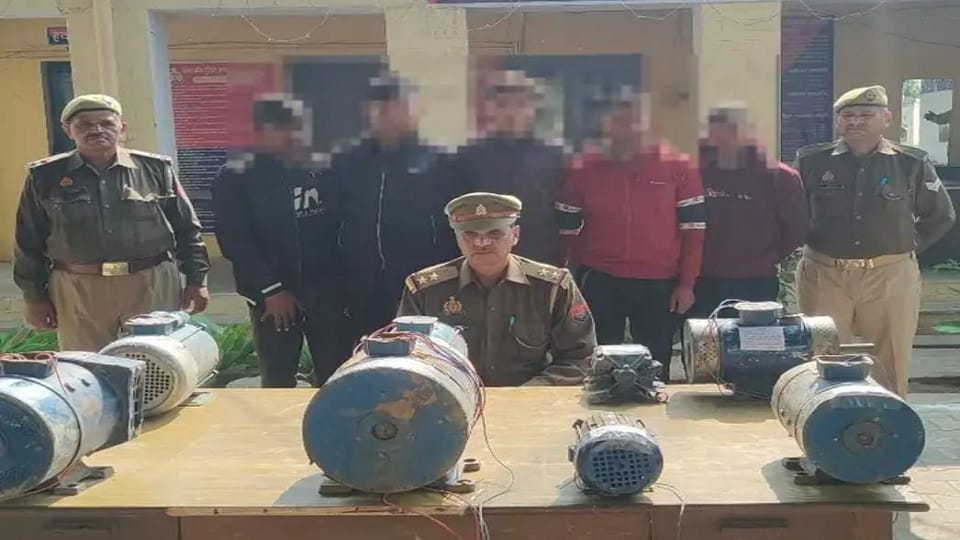 Five arrested including stolen motor