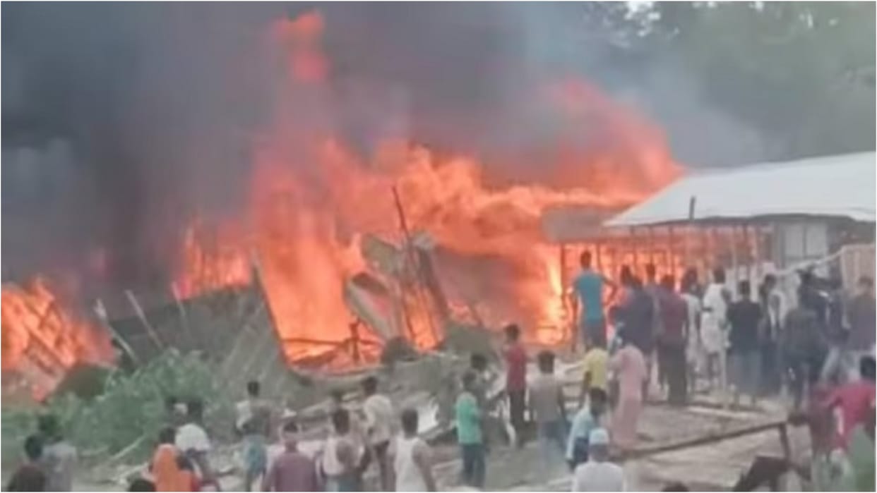 Fire broke out at Naharbari area in Dimapur district Nagaland