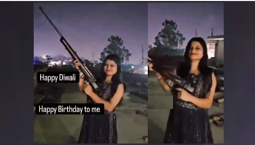 Video of farmer leaders daughter Harsh firing goes viral, fired two rounds from the rifle on her birthday