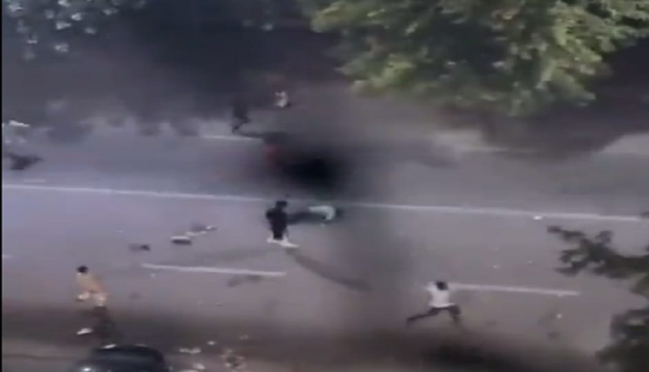 Car hit three people who were bursting fireworks outside Aldico Society in Noida
