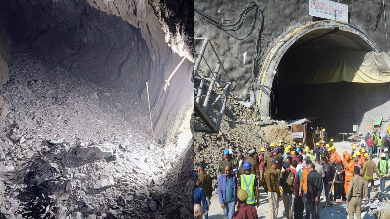 Uttarkashi Tunnel Collapse Landslide Seeing the debris falling five workers ran outside Read All Updates