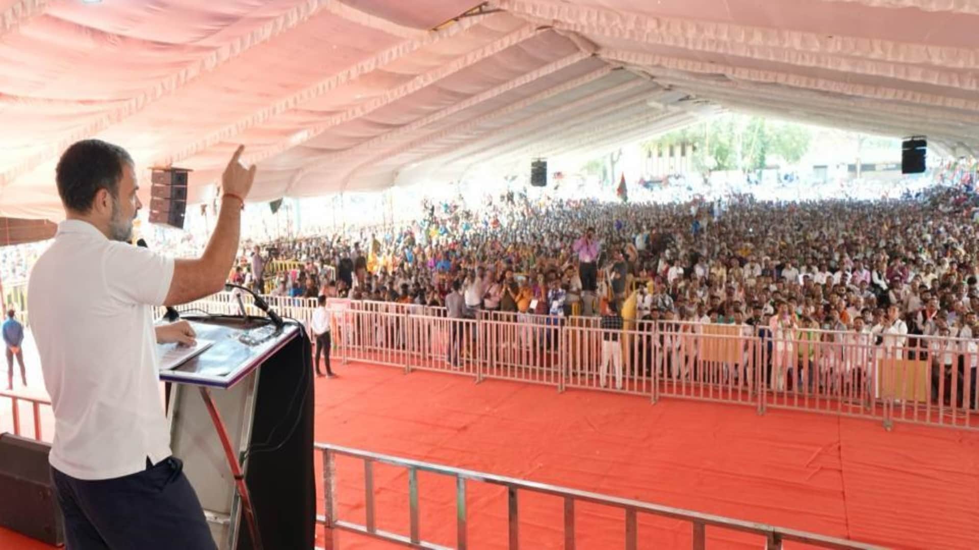 विदिशा में राहुल गांधी की सभा