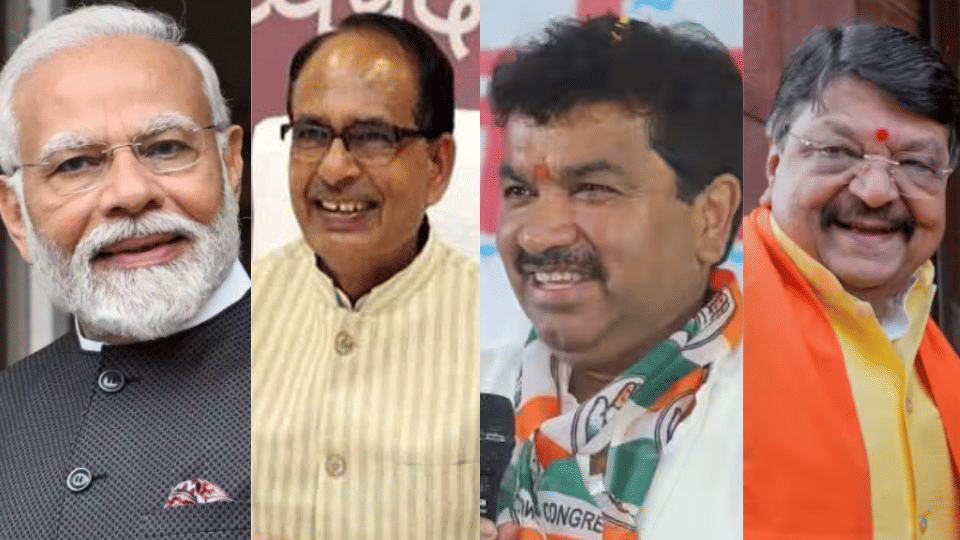 pm modi road show advertisement congress bjp sanjay shukla kailash vijayvargiya shivraj singh chouhan
