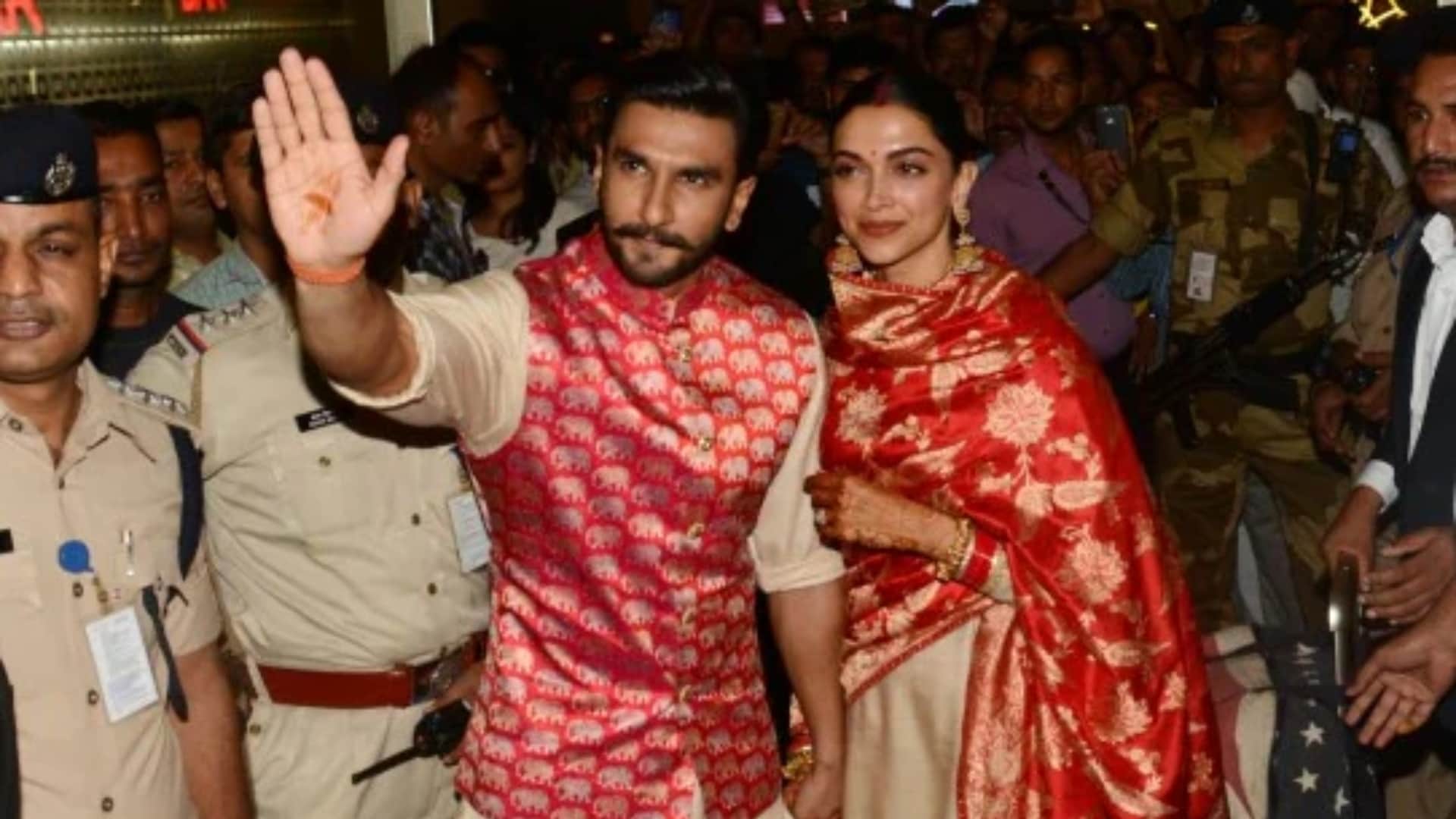 Bollywood actress Deepika Padukone repeated her wedding red dupatta this Diwali