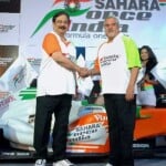 Subrata Roy Sahara Formula 1 with Vijay Mallya