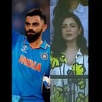 Virat Kohli, Kohli survives DRS, Anushka Sharma, reaction went viral, See Photos, IND vs NZ WC 2023,