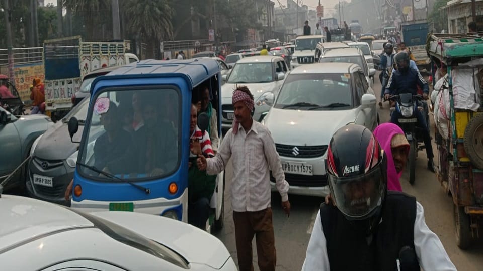 a jam for 6 hours for 15 km