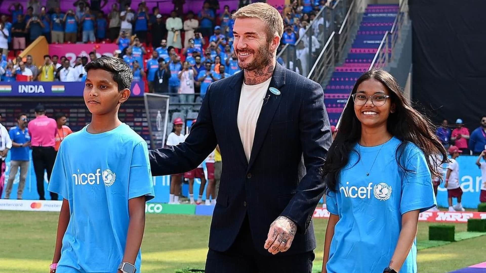 IND vs NZ Semi Final 2023: David Beckham Sachin Tendulkar Meets Virat Kohli and Indian Players, See Photos