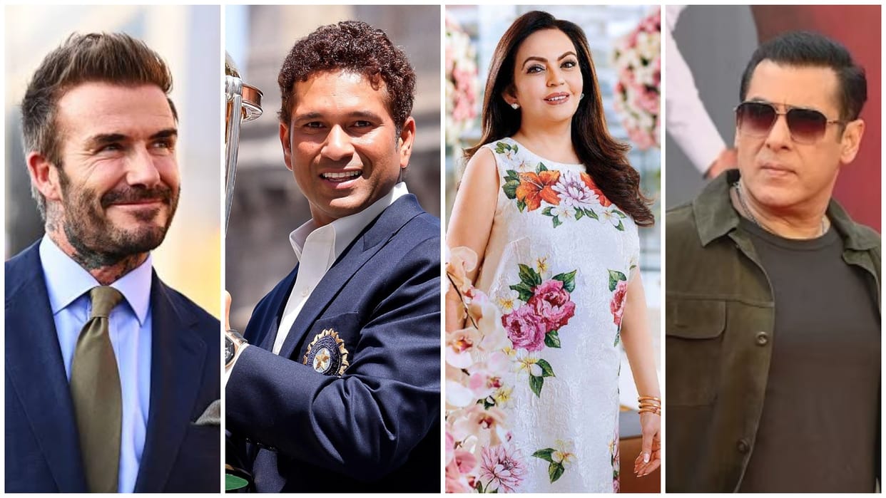 David Beckham Rajinikanth Salman Aamir Khan Hardik Pandya Nita Ambani likely to attend IND VS NZ Semi Final