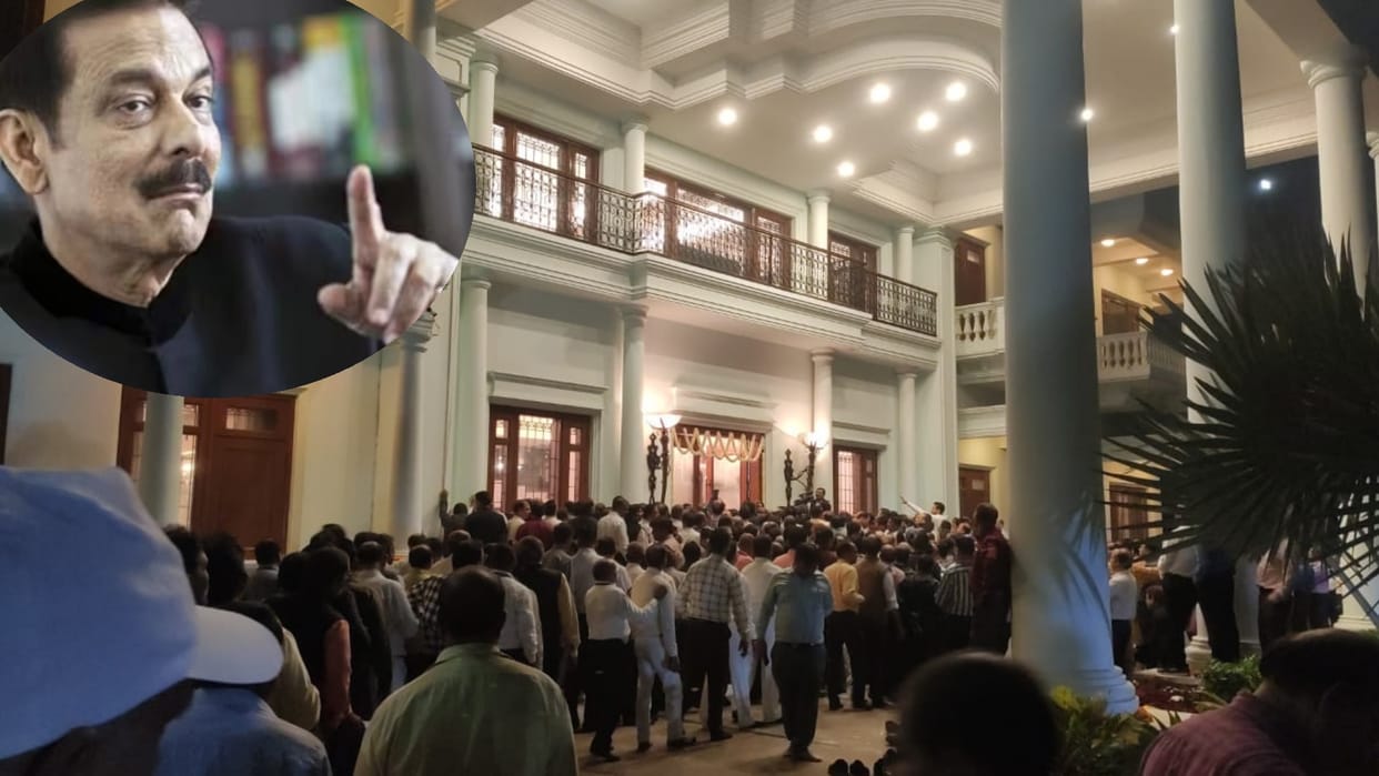 People come to pay last tribute to Subrat Roy.