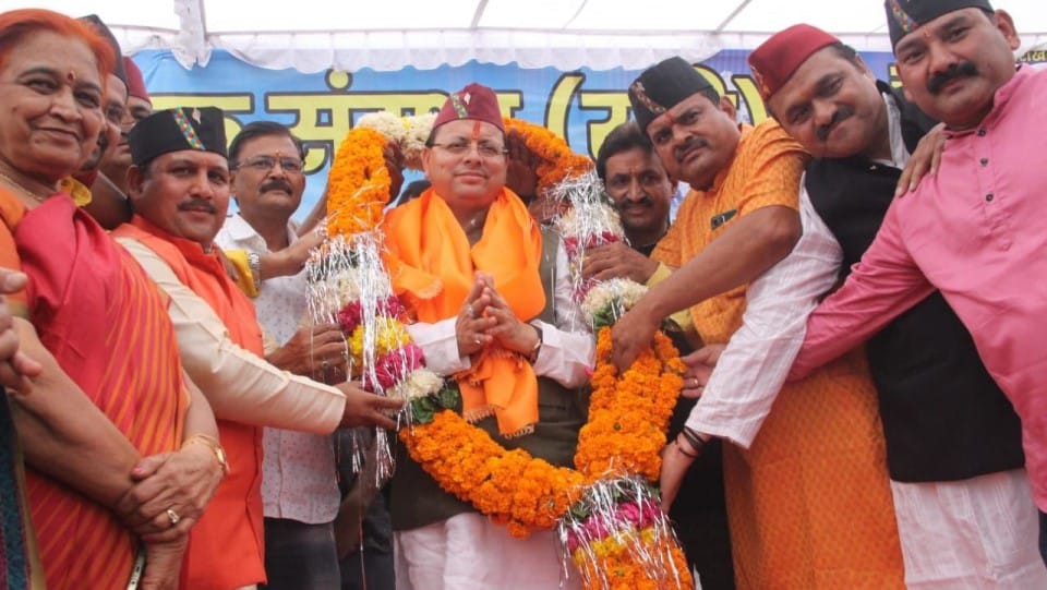 uttarakhand cm pushkar singh dhami in indore