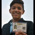 Blue Aadhaar Card