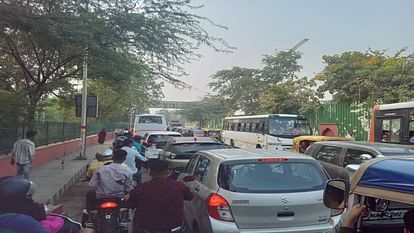 Aligarh Highway remained jammed for four hours on Bhai Dooj in Khandauli Agra