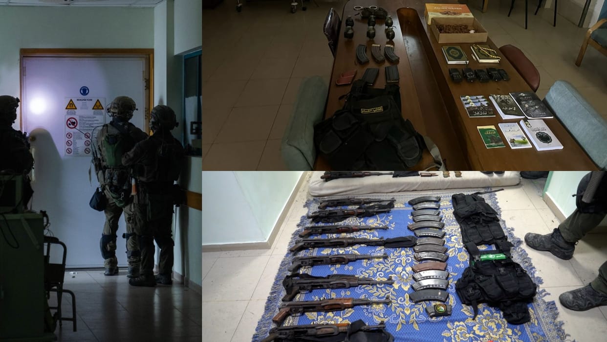 Israel deployed bulldozers outside Al Shifa Hospital after finding cache of weapons