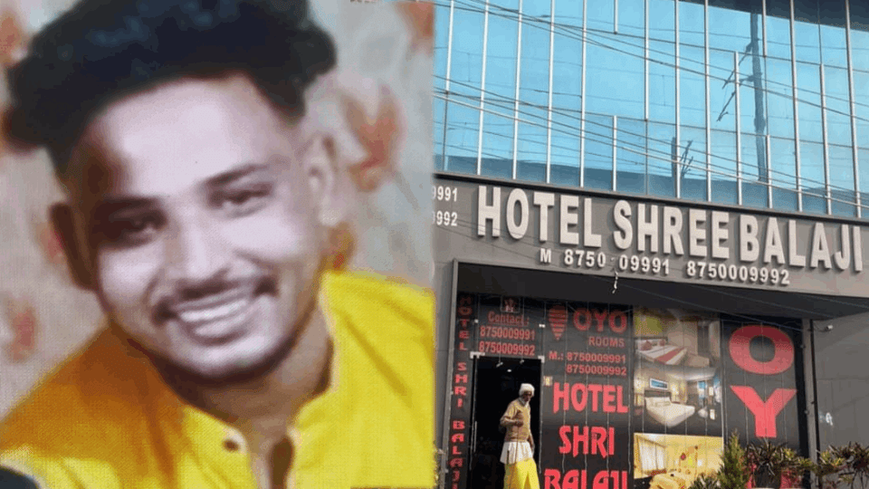young man died after falling from the room window in Faridabad Oyo Hotel