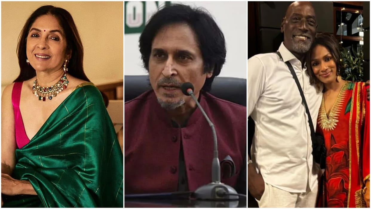 masaba gupta angry on Ramiz Raja neena gupta and vivian richards relation joke pakistani tv show