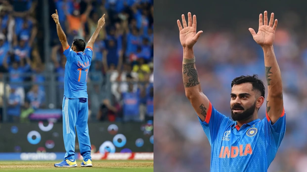 Mohammed Shami seven wicket haul dominates Virat Kohli 50th ODI Century in ODI WC 2023