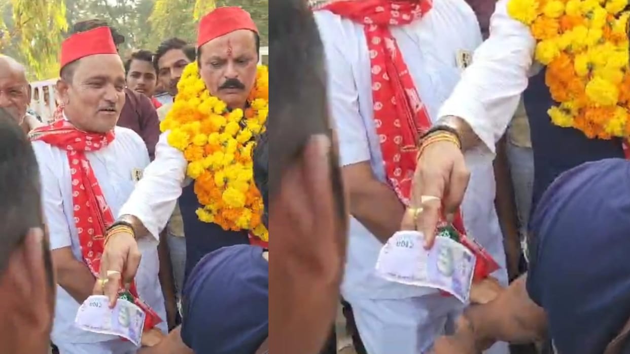 MP Election: Video of AAP candidate giving money goes viral SDM said action will be taken after investigation