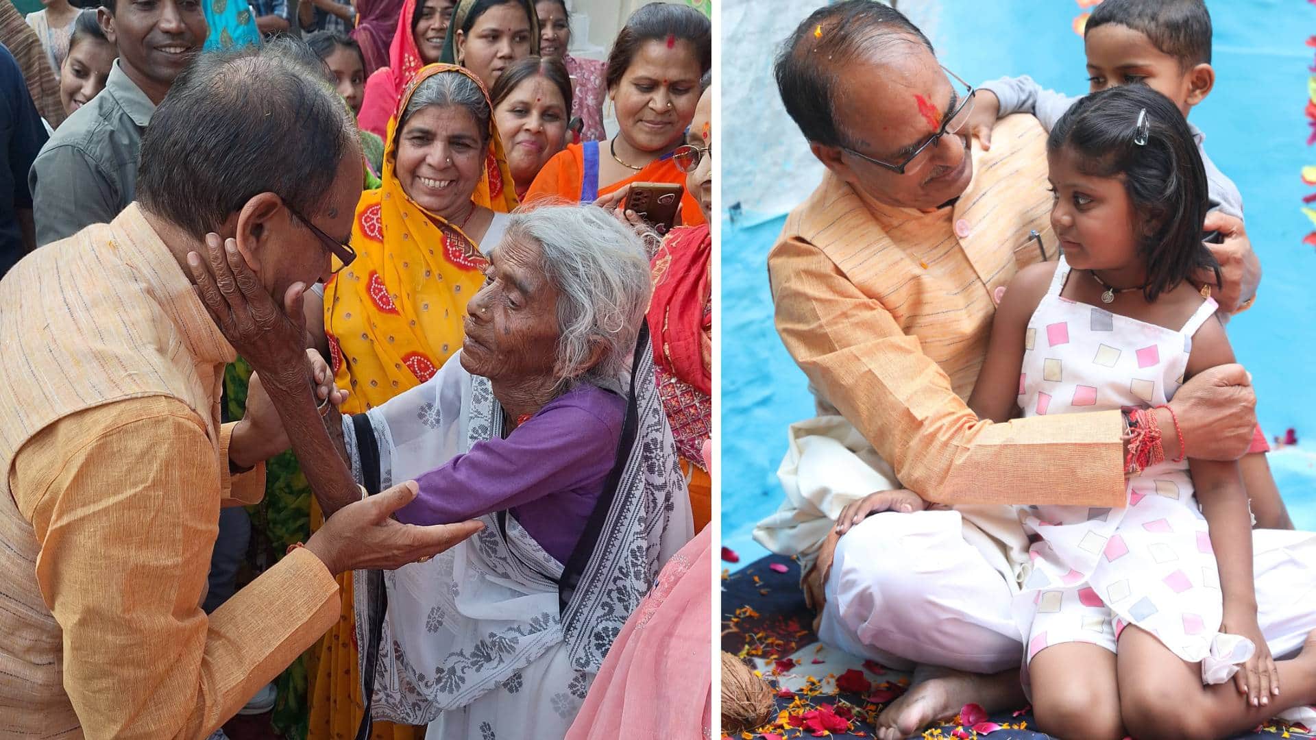MP Election: CM Shivraj reached the house of dear sisters on the second day of campaigning.