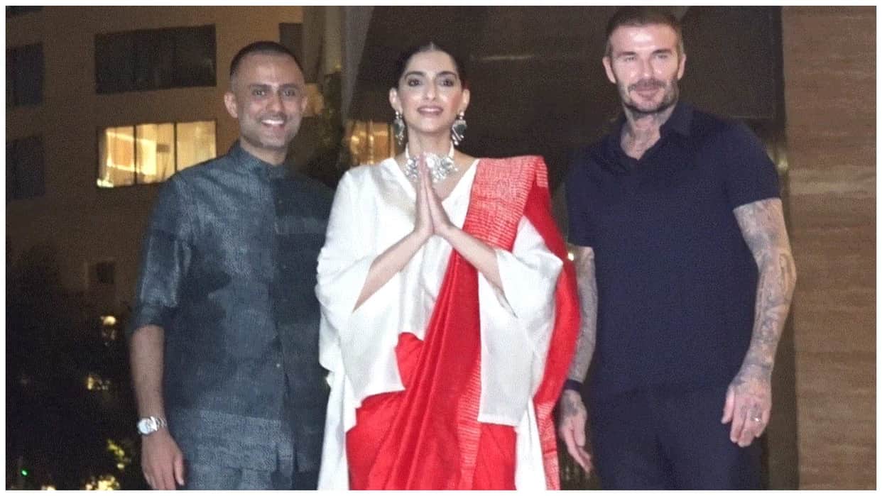 Sonam kapoor and her husband anand ahuja host welcome party for footballer david beckham