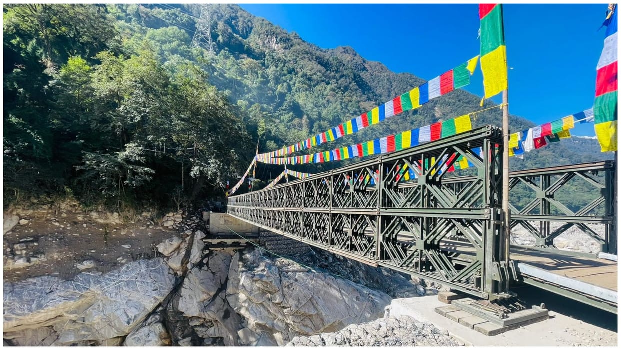 North Sikkim Connect maintained after Indian Security Forces and BRO complete Bridge on Teesta River news and