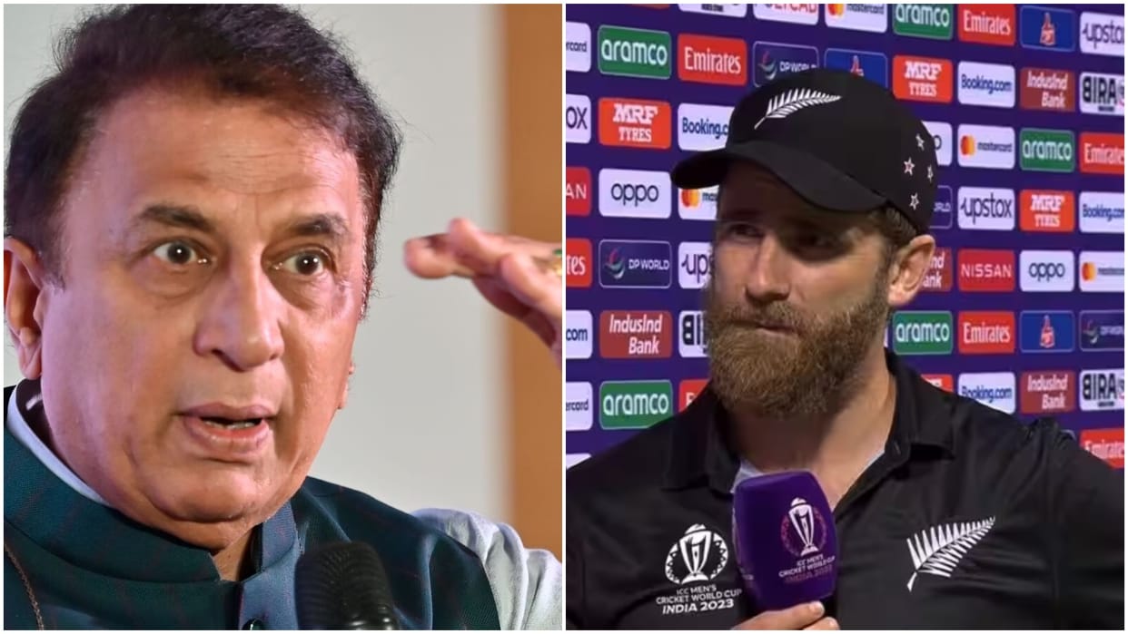 World cup 2023 first semifinal ind vs nz pitch change issue sunil gavaskar and kane williamson reaction