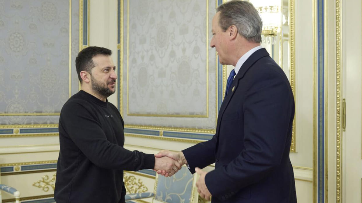 David Cameron meets Volodymyr Zelenskyy, reiterates UK's support for Ukraine
