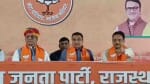 प्रेसवार्ता करते मंत्री नितिन गडकरी।