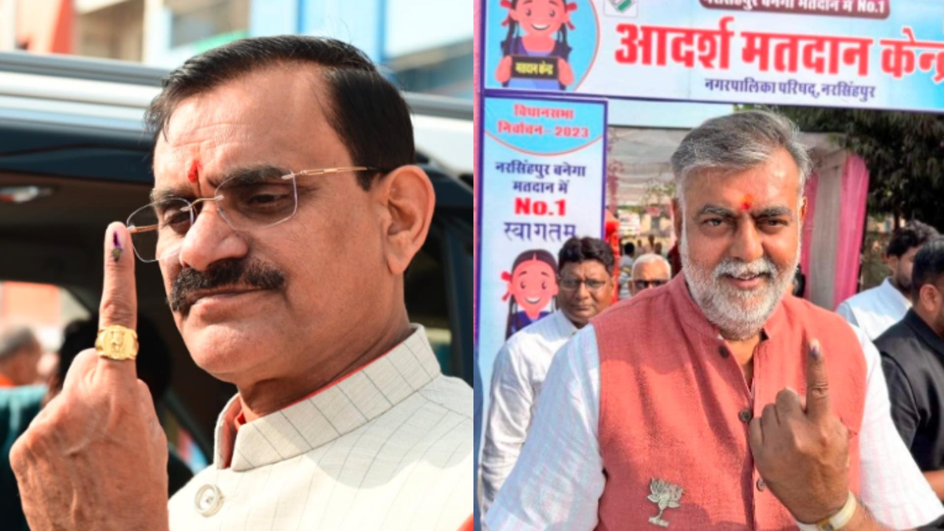 MP Election: BJP veterans voted, some came with family and some alone to vote.