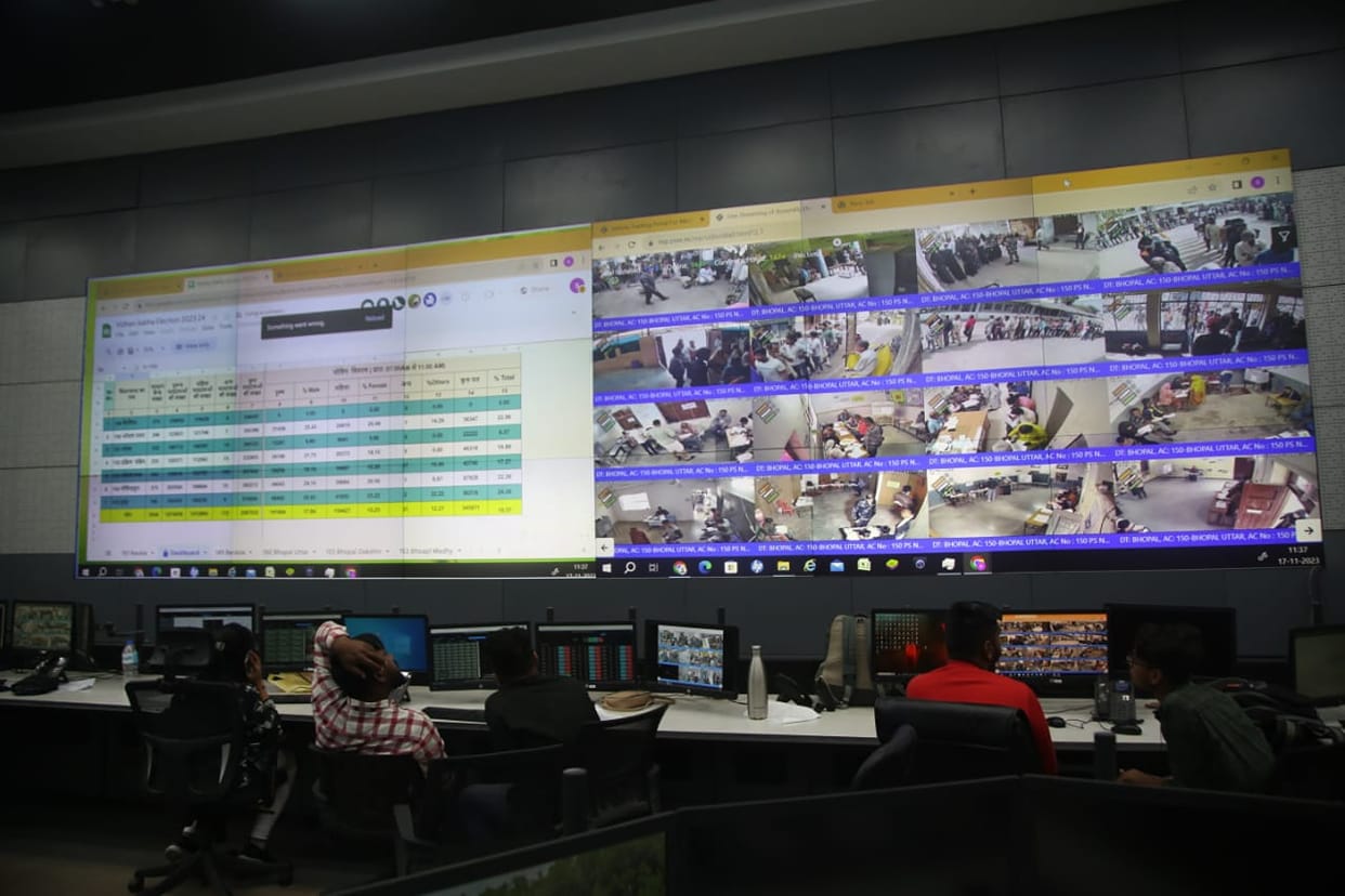 MP Election 2023: Voting in Bhopal is being monitored from the state-of-the-art control room of Smart City.