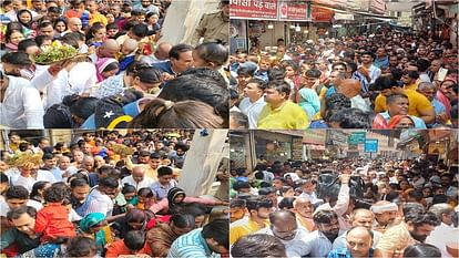 Banke Bihari Temple Crowd Of Visitors Gathered For Darshan after diwali