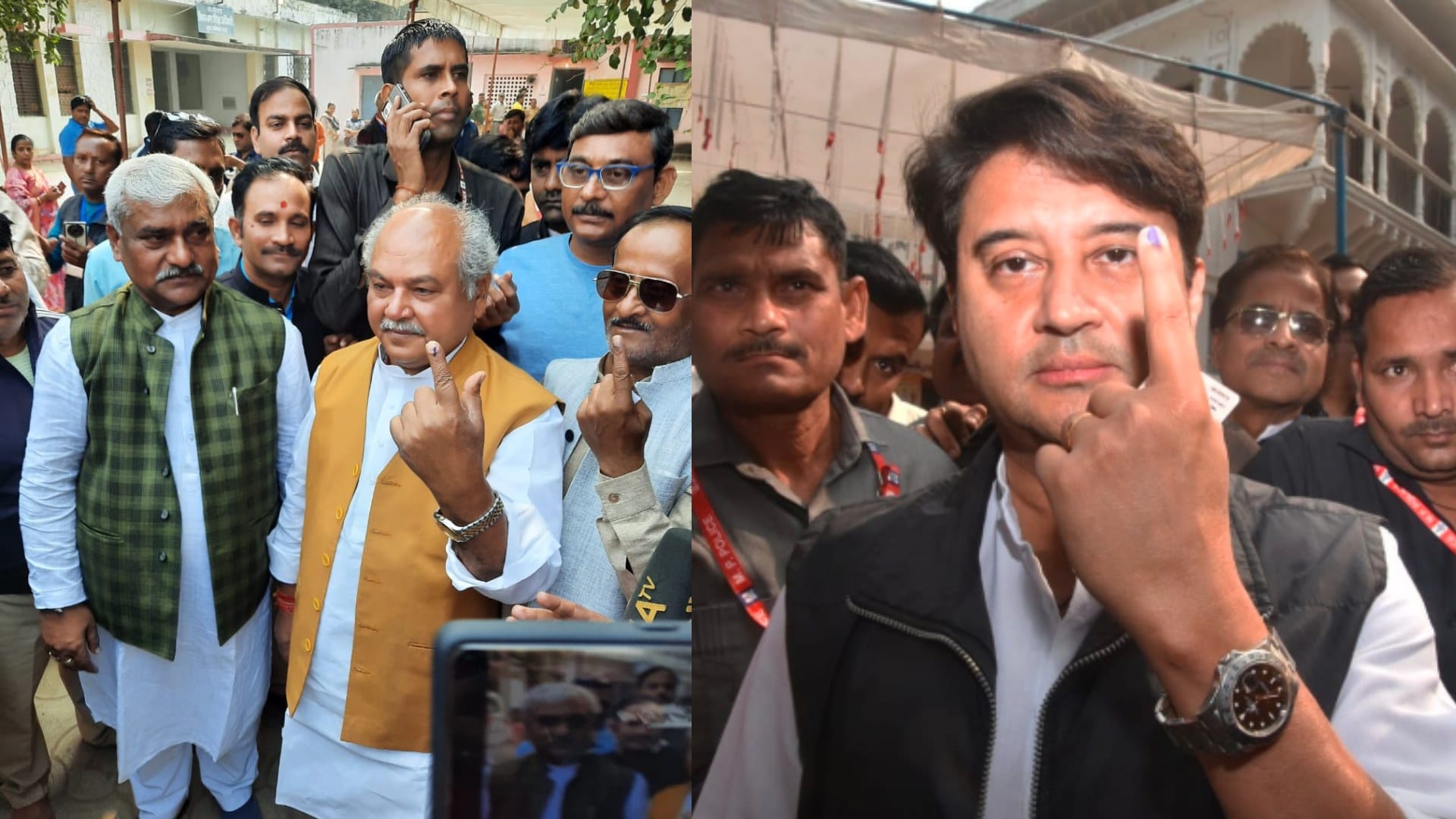 MP Election: BJP veterans voted, some came with family and some alone to vote.