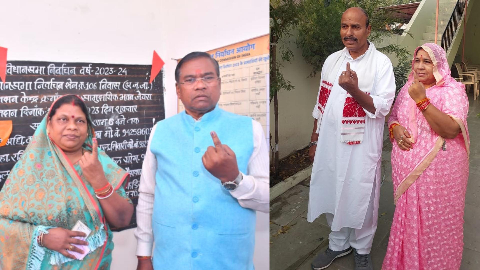 MP Election: BJP veterans voted, some came with family and some alone to vote.