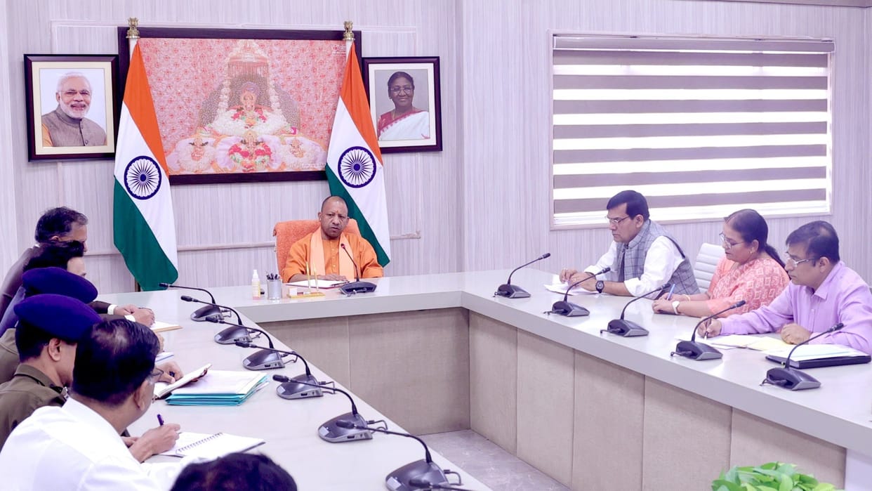CM Yogi Adityanath meeting with officers on Chhath Puja 2023.