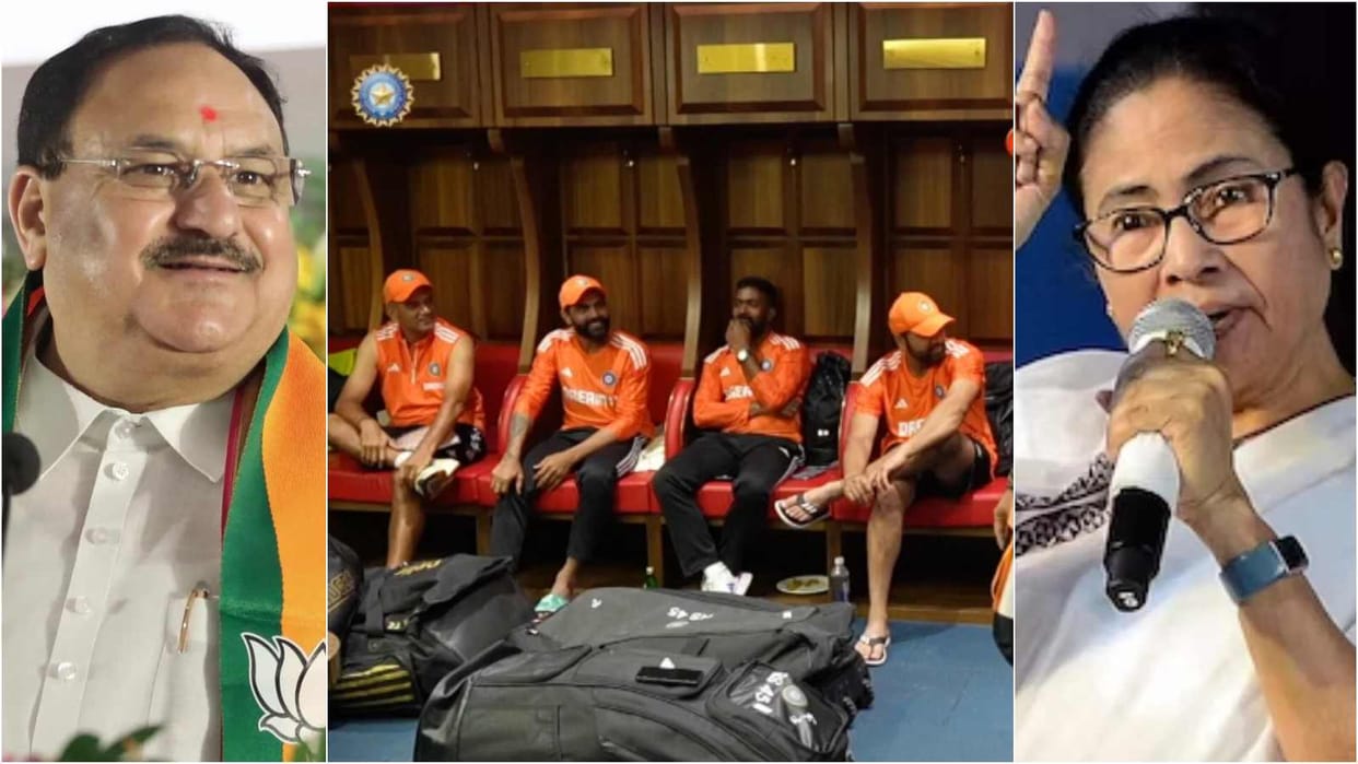 Mamata Banerjee Team India Jersey Orange colour BJP Saffron color