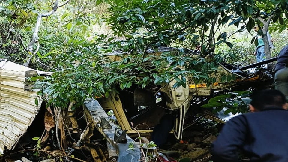 nainital road accident: taxi vehicle fell into 500 meter ditch in nainital in hindi