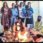 पंचकूला में भारत की जीत के लिए हो रहा हवन।
